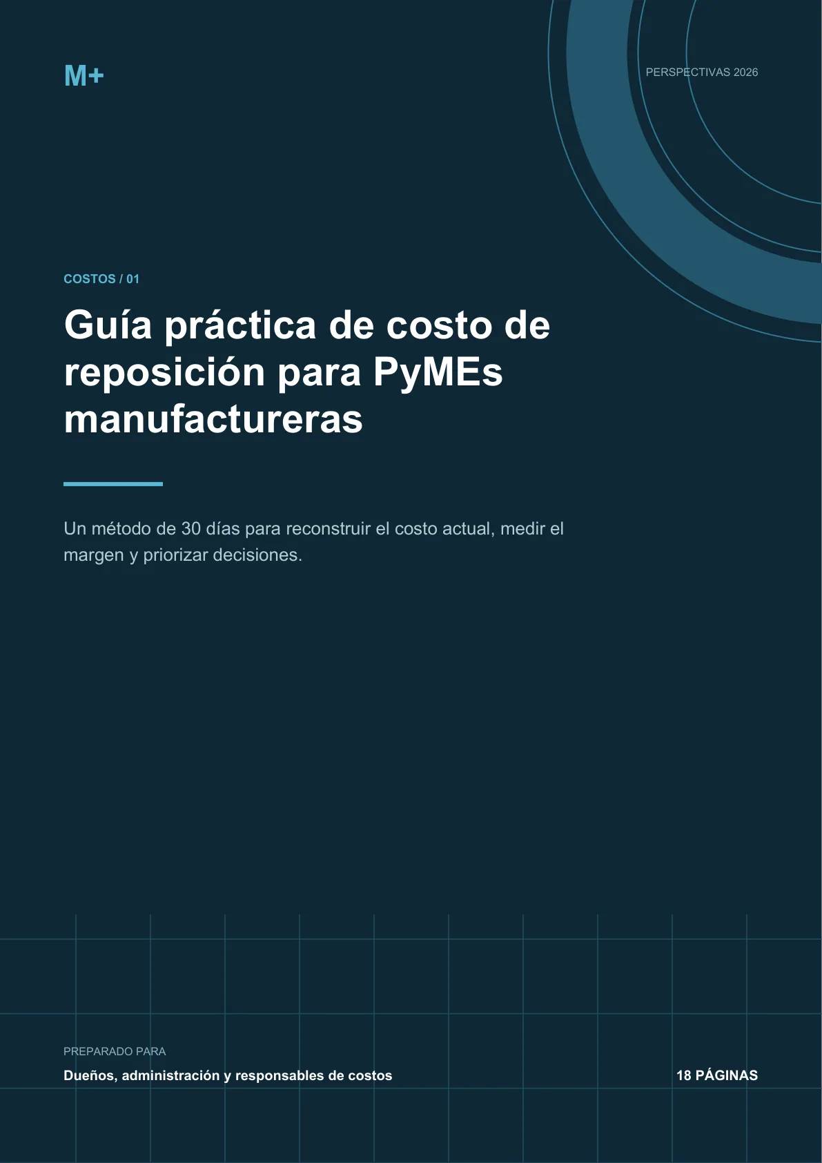 Portada del reporte Costo de reposición