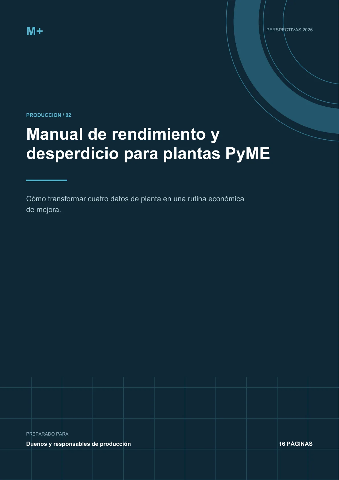 Portada del reporte Rendimiento y desperdicio