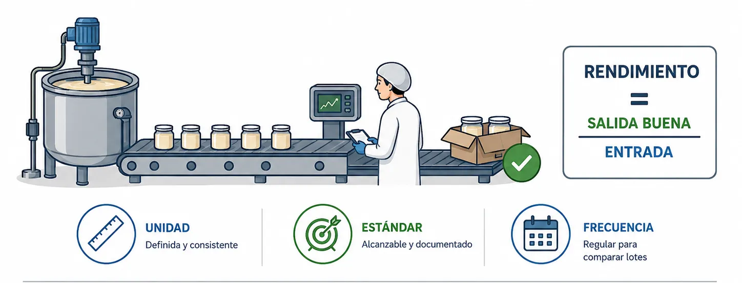 Cómo medir el rendimiento real de un proceso productivo